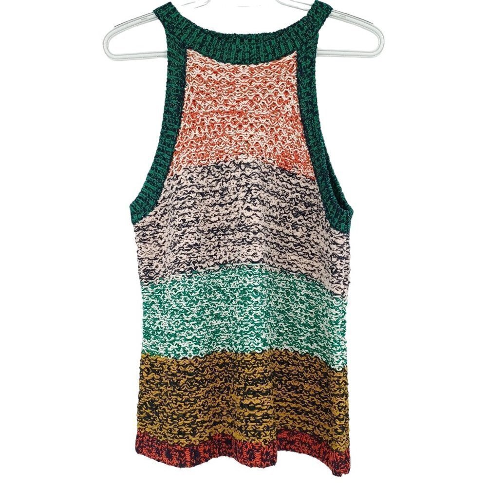 Anthropologie Maeve Harmony Sweater Tank Women's M Colorblock Stripes Knit